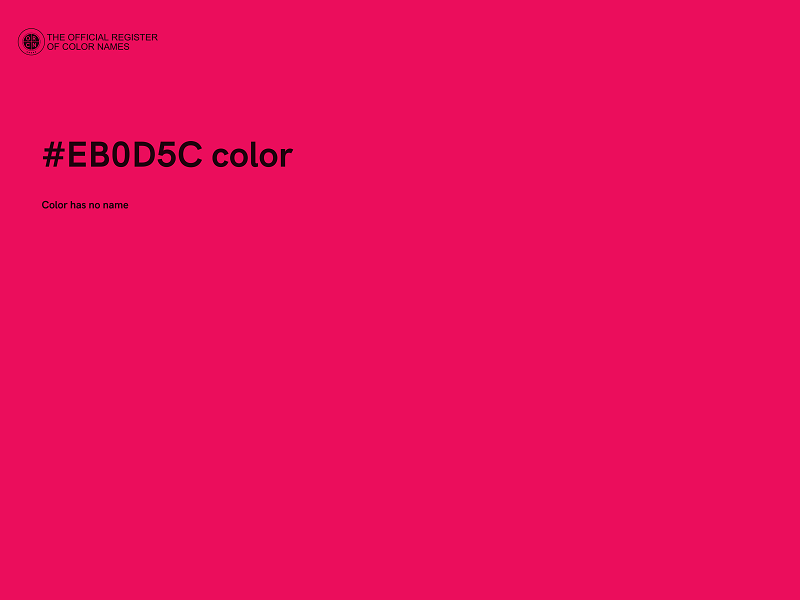 #EB0D5C color image