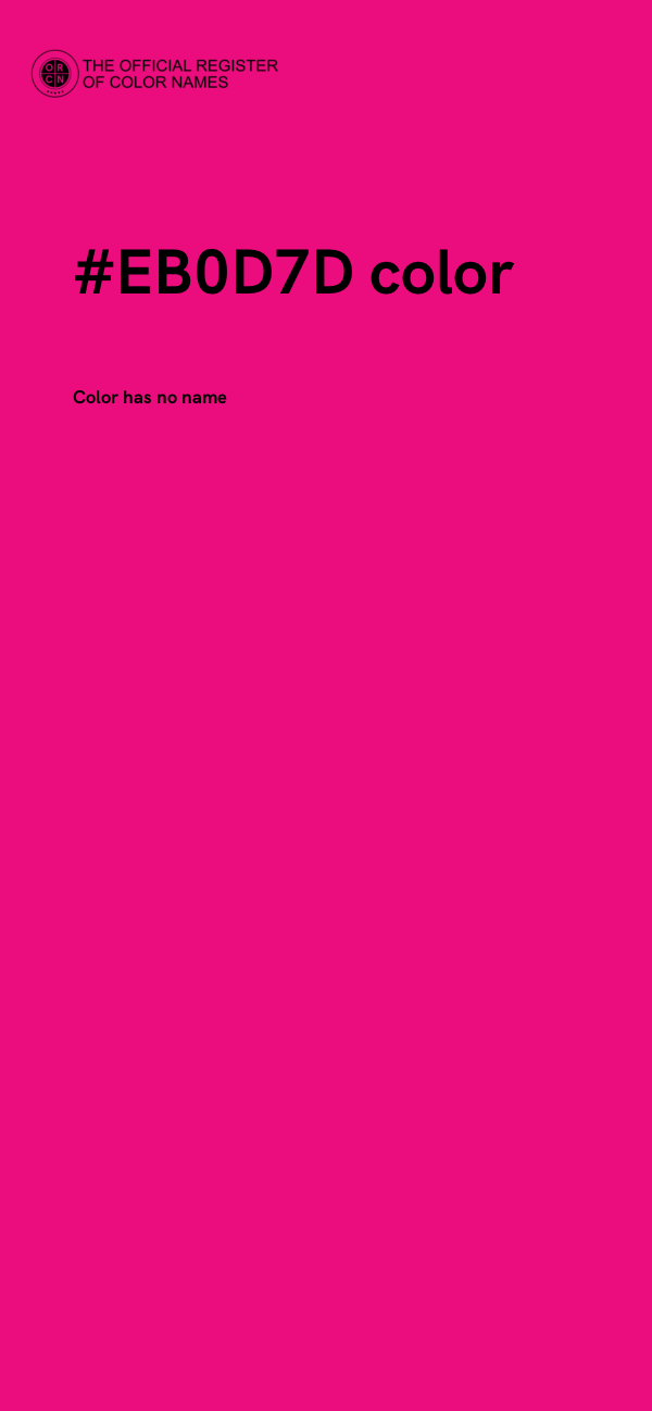 #EB0D7D color image