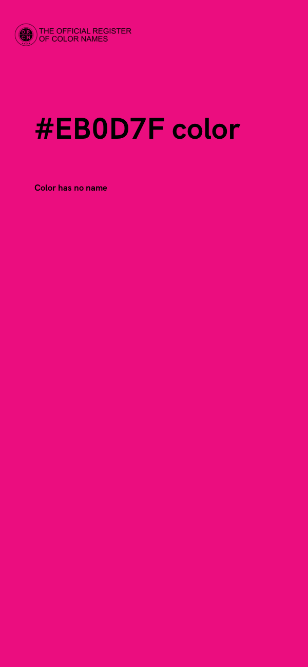 #EB0D7F color image