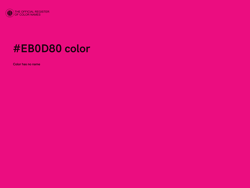 #EB0D80 color image