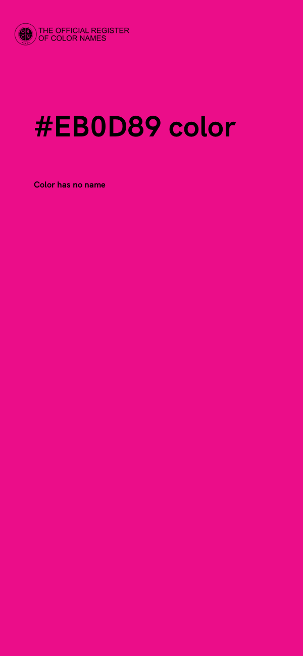 #EB0D89 color image