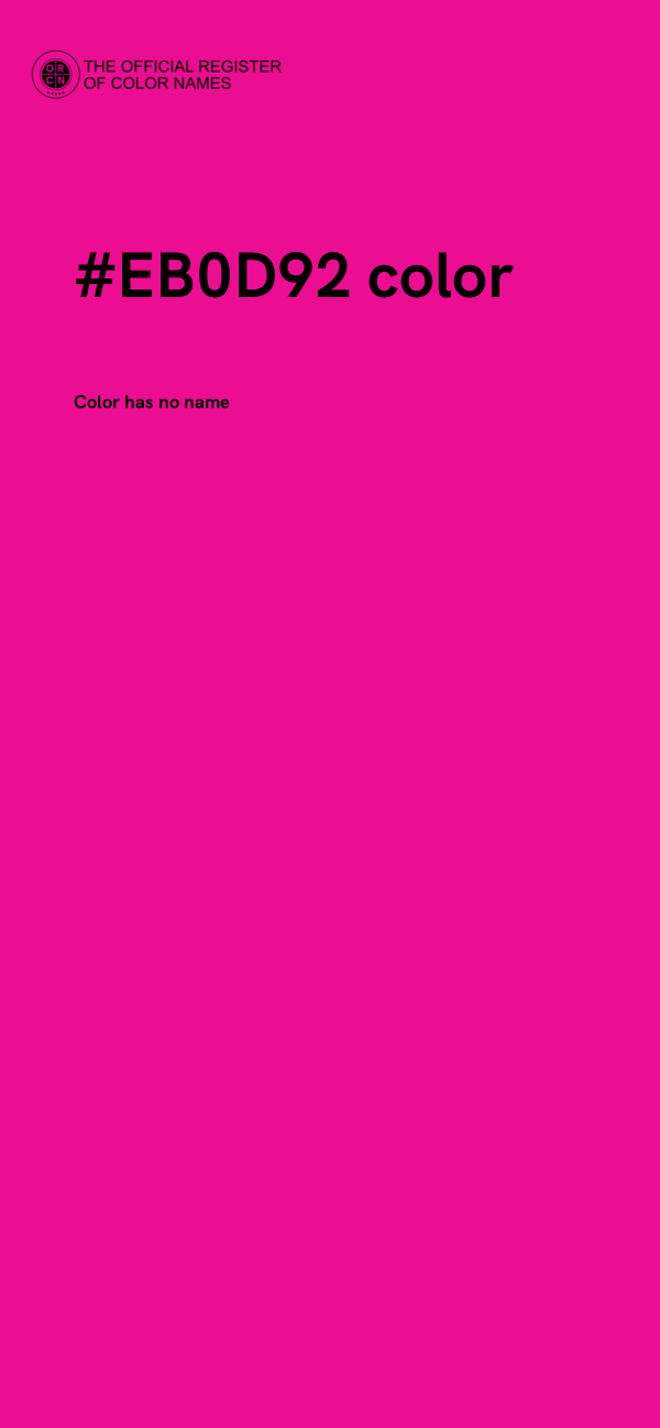 #EB0D92 color image
