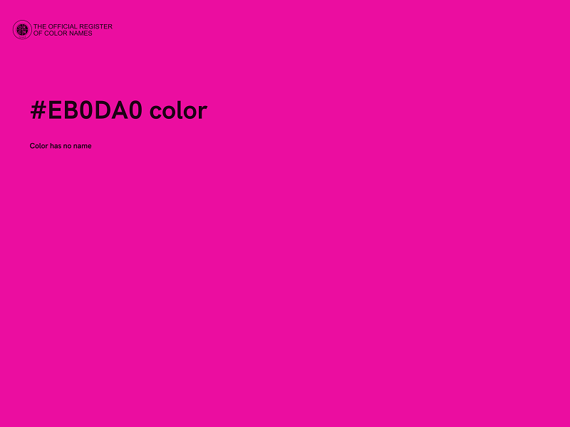 #EB0DA0 color image