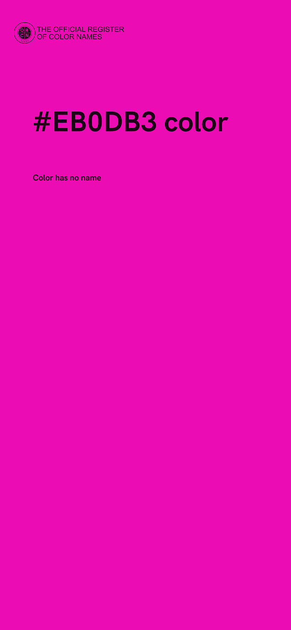 #EB0DB3 color image