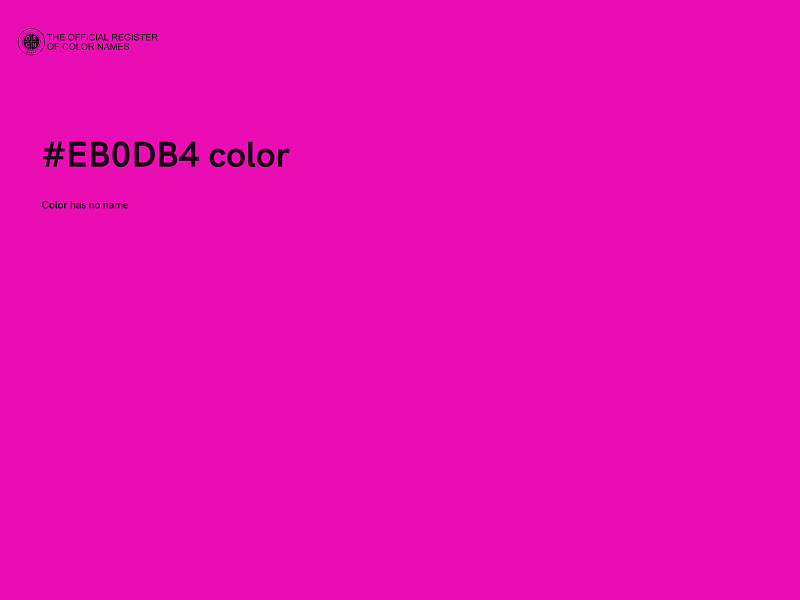 #EB0DB4 color image