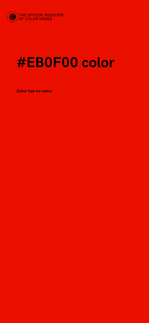 #EB0F00 color image