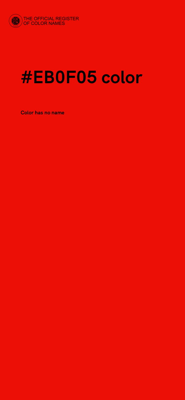 #EB0F05 color image