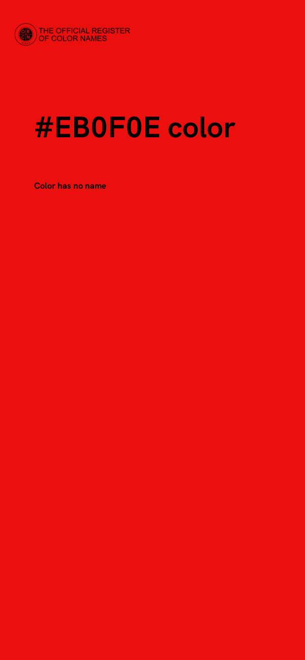 #EB0F0E color image