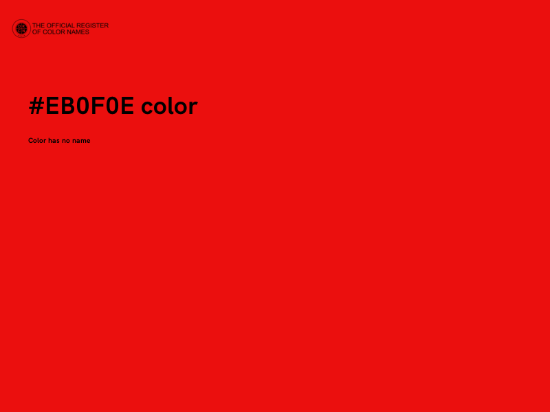 #EB0F0E color image