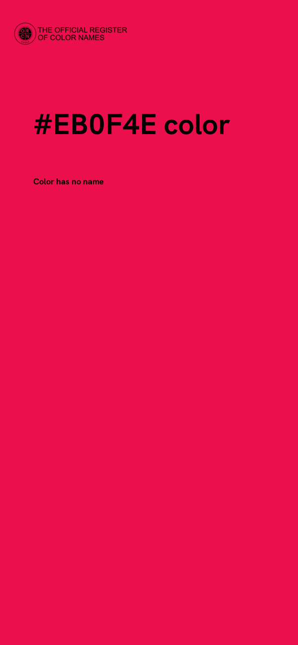 #EB0F4E color image