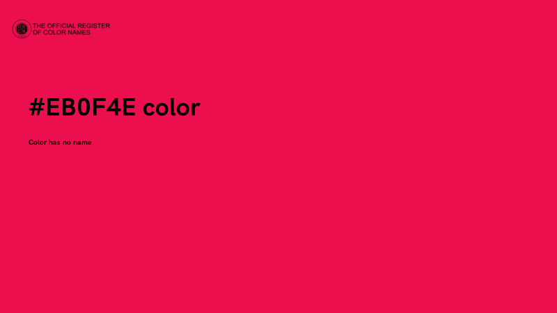 #EB0F4E color image