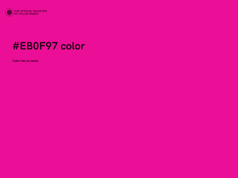 #EB0F97 color image