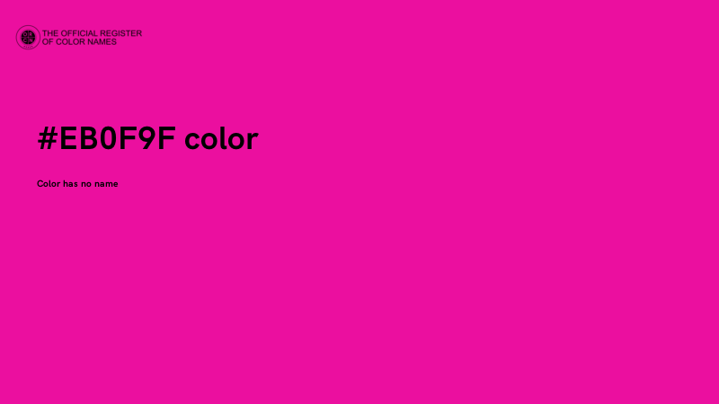 #EB0F9F color image
