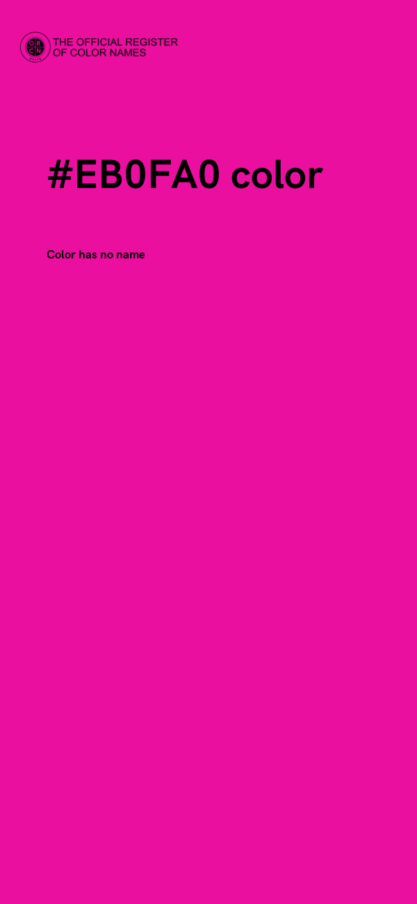 #EB0FA0 color image