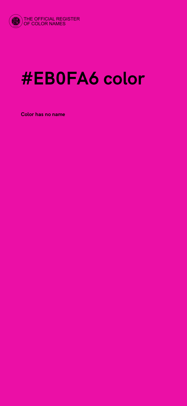 #EB0FA6 color image
