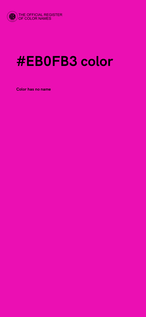 #EB0FB3 color image