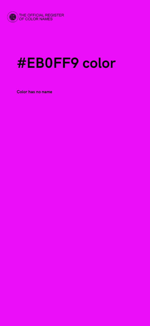 #EB0FF9 color image