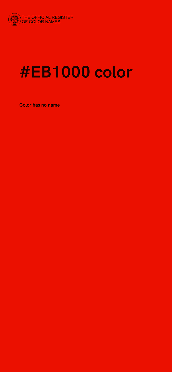 #EB1000 color image