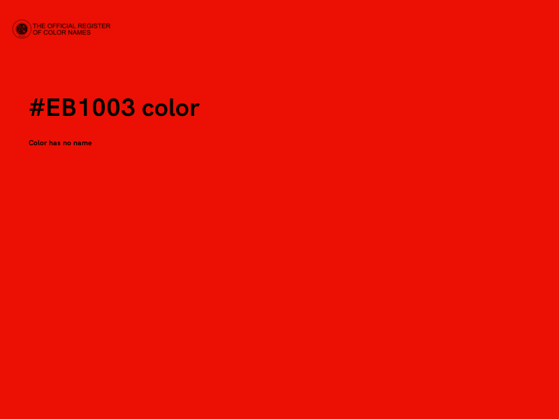 #EB1003 color image