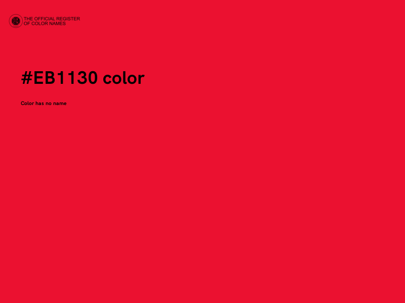 #EB1130 color image