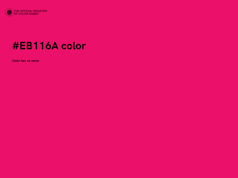 #EB116A color image