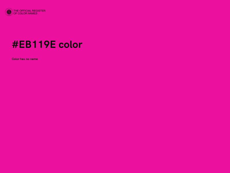 #EB119E color image