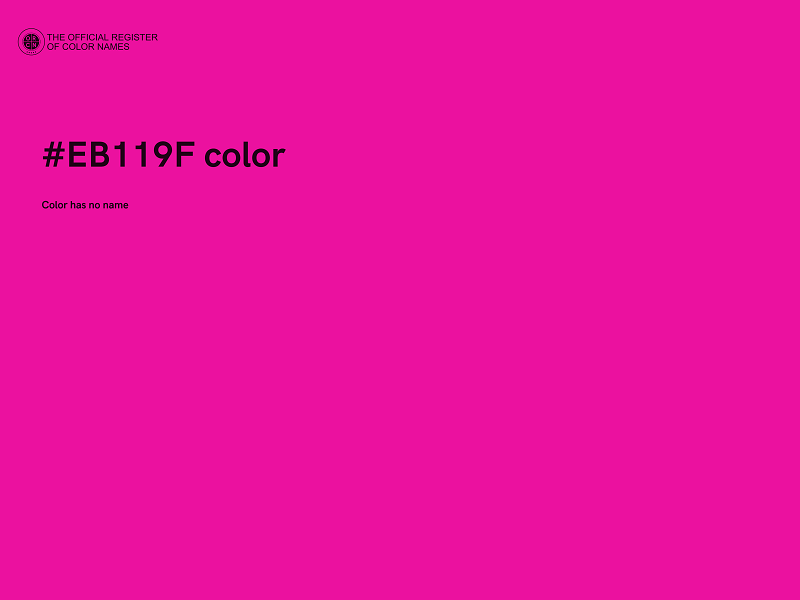 #EB119F color image