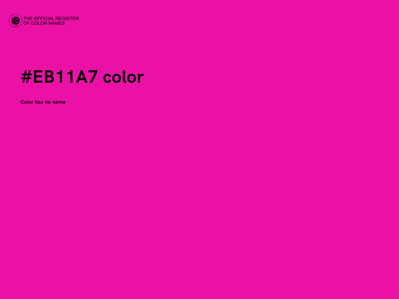 #EB11A7 color image