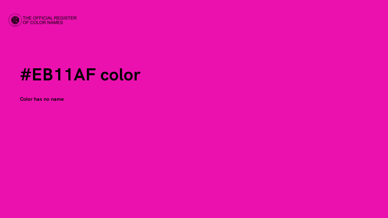 #EB11AF color image
