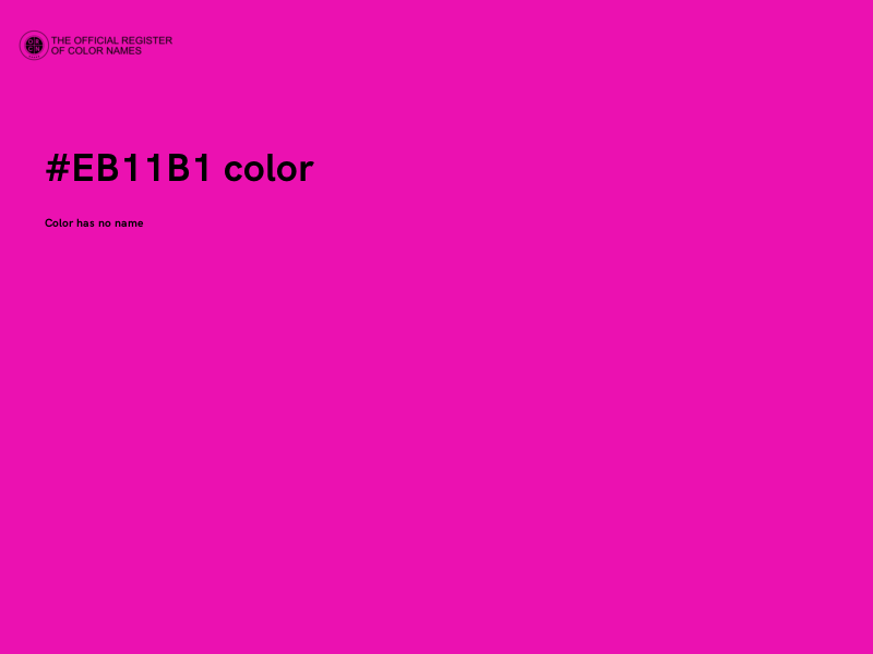 #EB11B1 color image