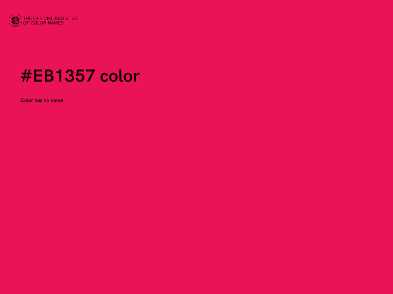 #EB1357 color image