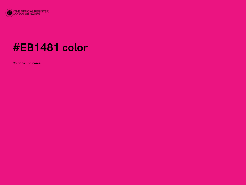#EB1481 color image
