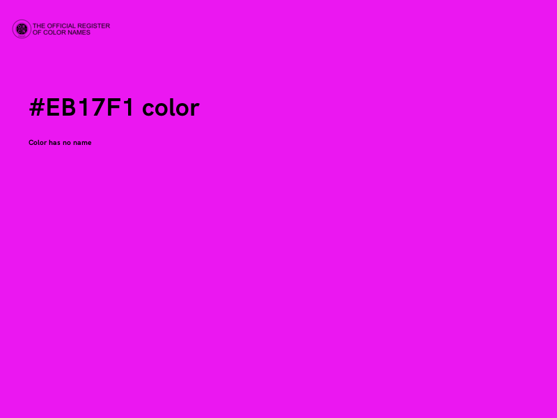 #EB17F1 color image