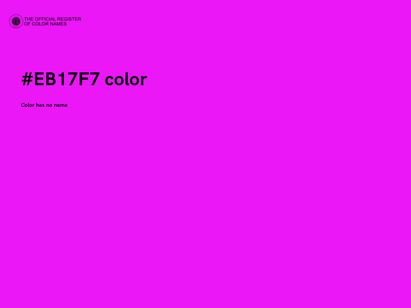 #EB17F7 color image