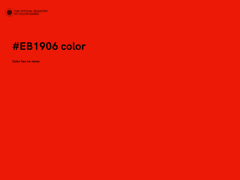 #EB1906 color image