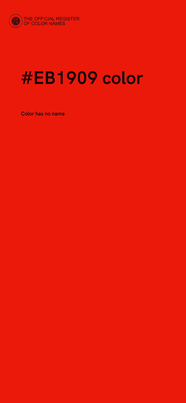 #EB1909 color image