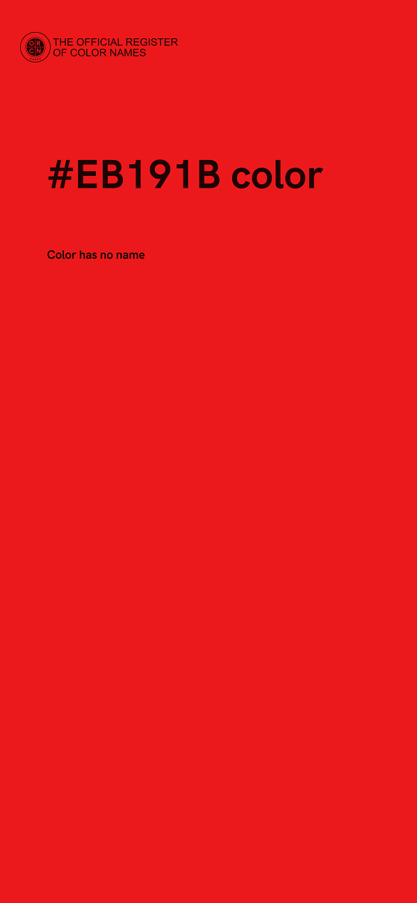 #EB191B color image