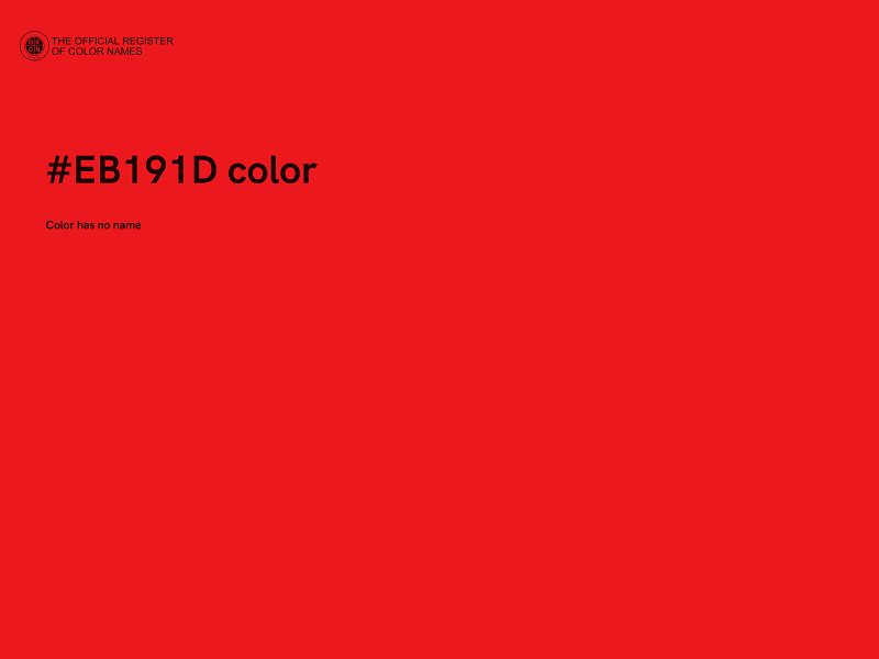 #EB191D color image