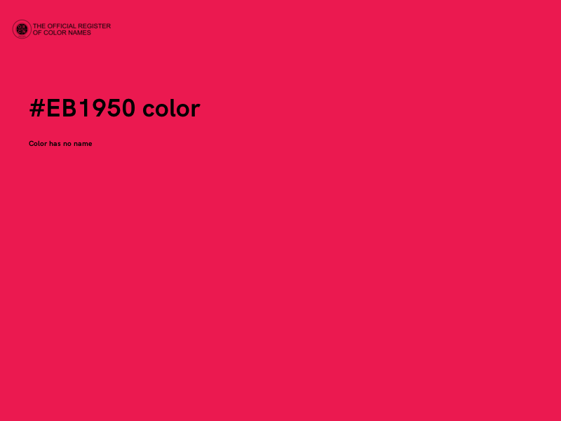#EB1950 color image