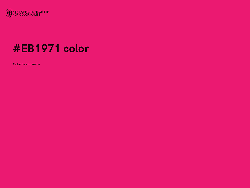 #EB1971 color image