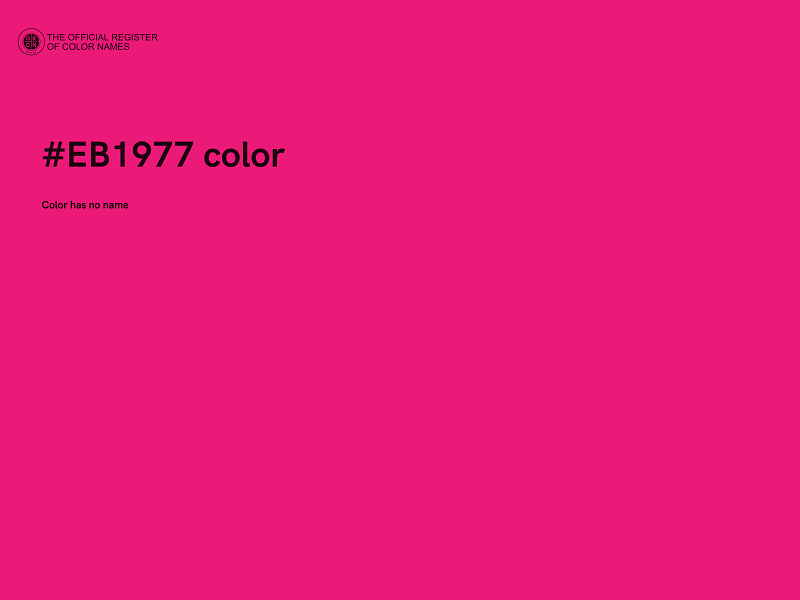 #EB1977 color image