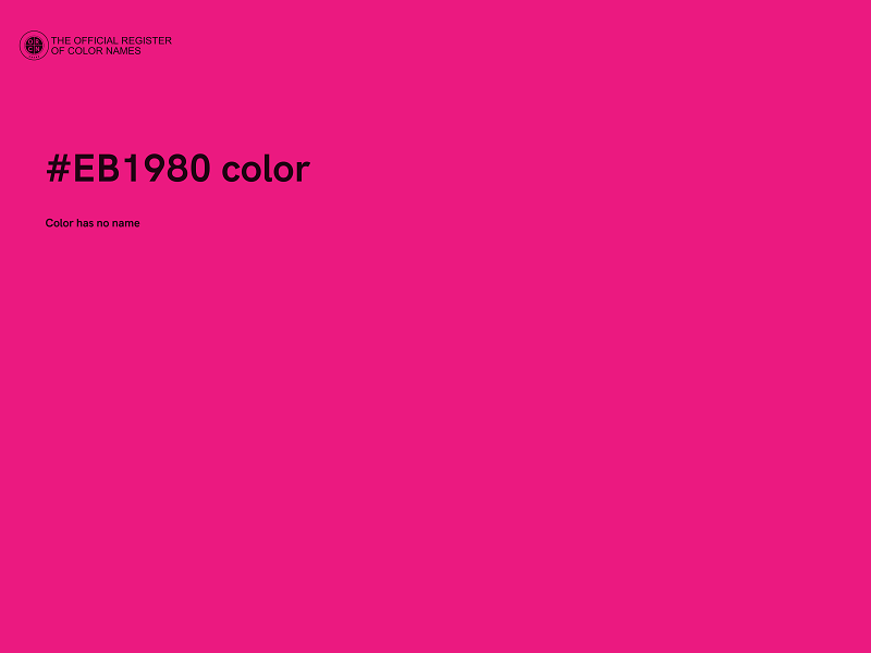 #EB1980 color image