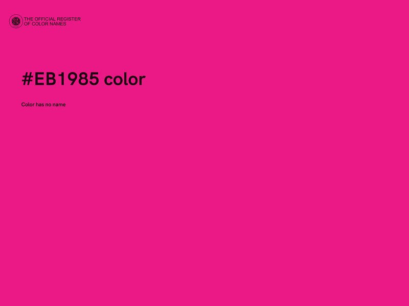 #EB1985 color image