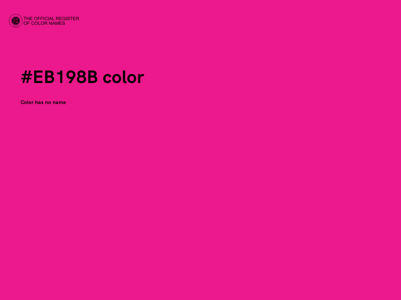 #EB198B color image