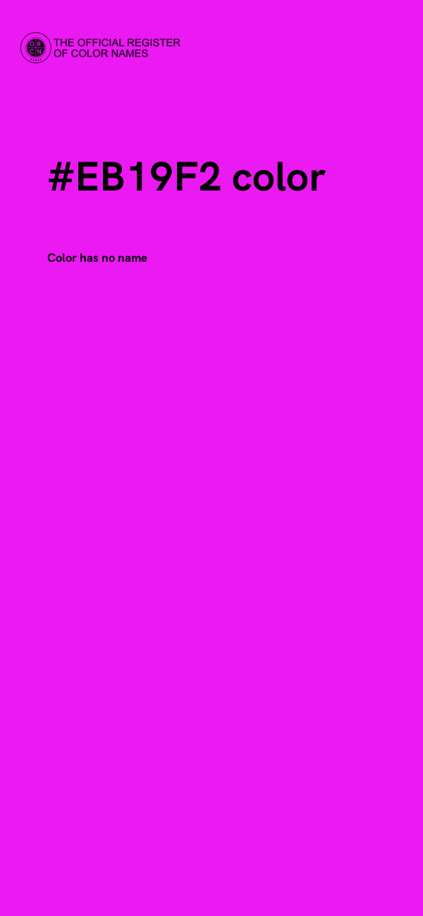 #EB19F2 color image