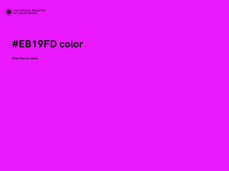 #EB19FD color image