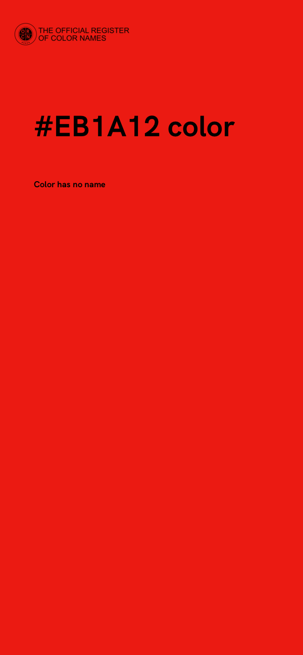 #EB1A12 color image