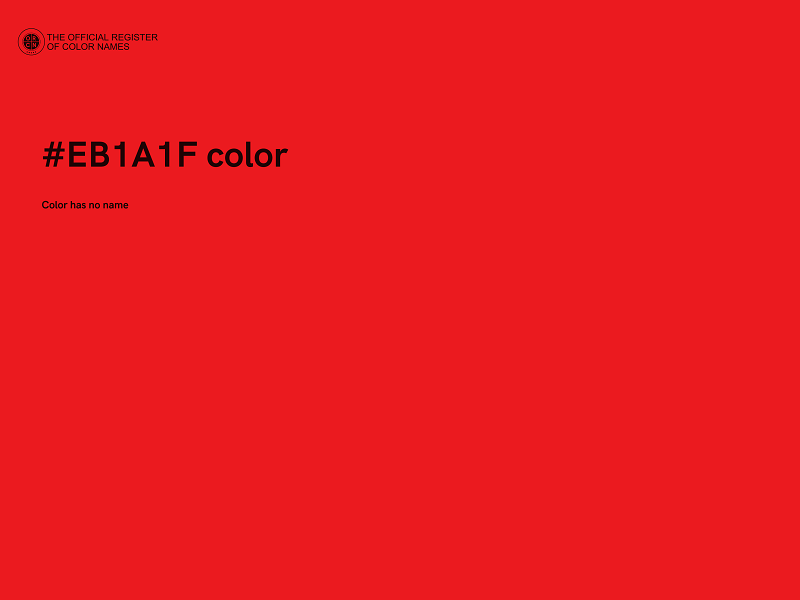 #EB1A1F color image