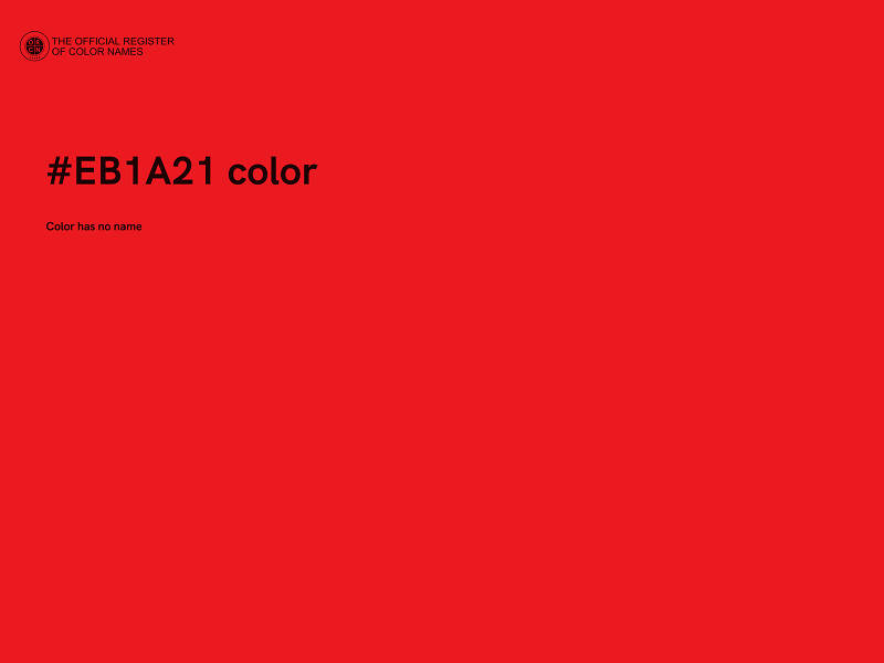#EB1A21 color image