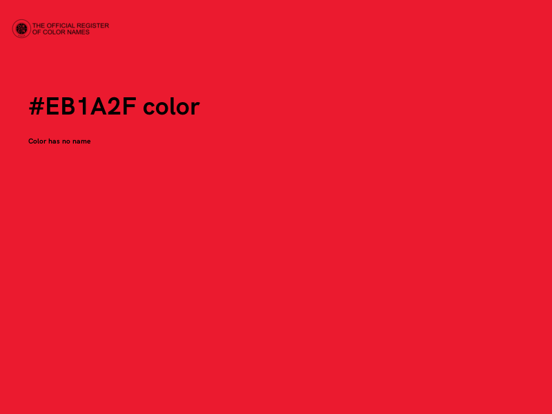 #EB1A2F color image